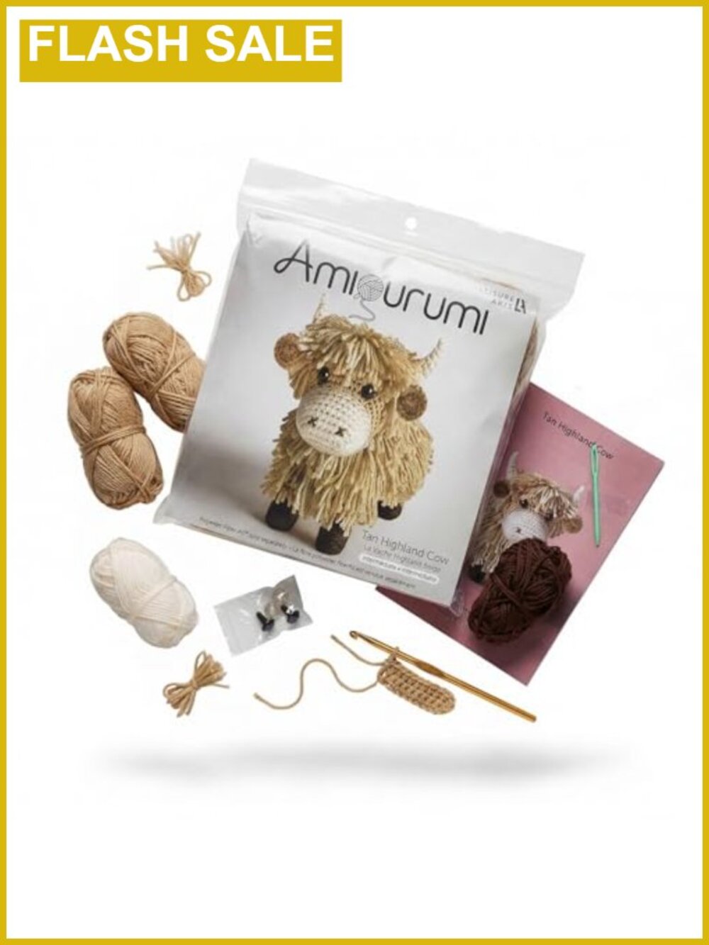 Amigurumi Highland Cow Crochet Kit 8" Plush Intermediate Project
